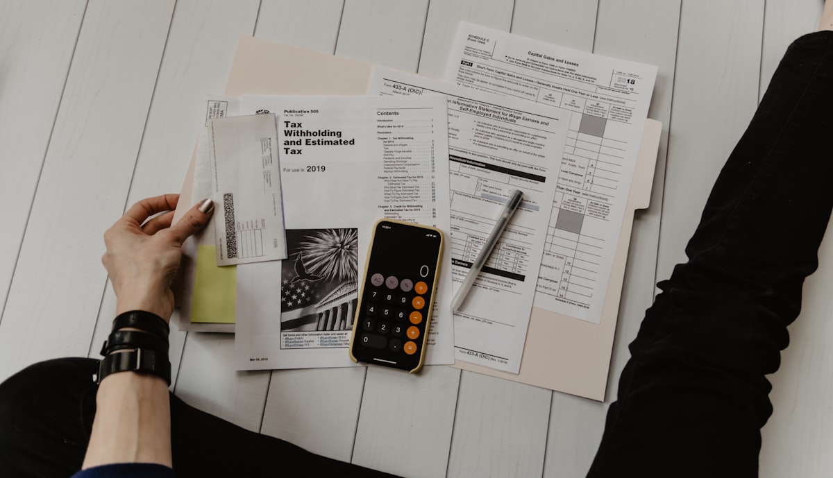 Desk calculator and accounting documents